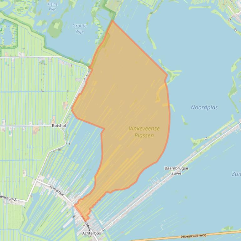 Kaart van postcodegebied 3645DX.