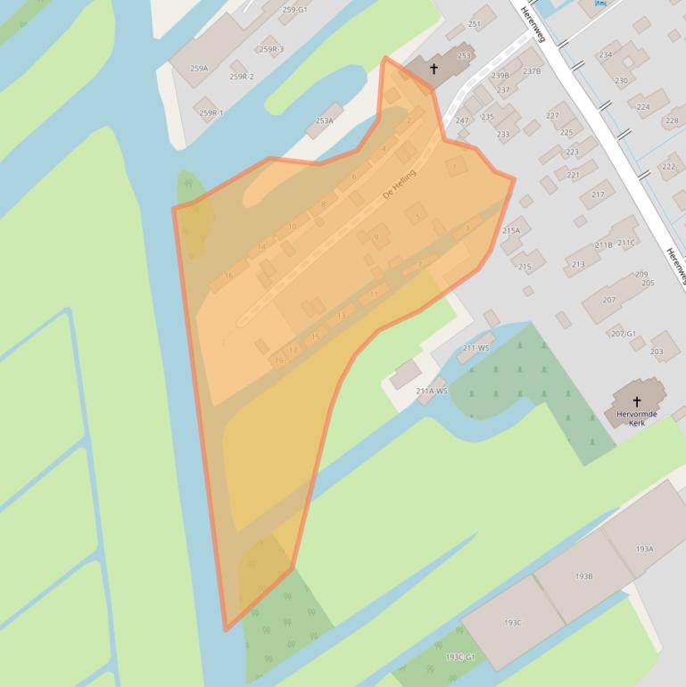 Kaart van postcodegebied 3645DZ.