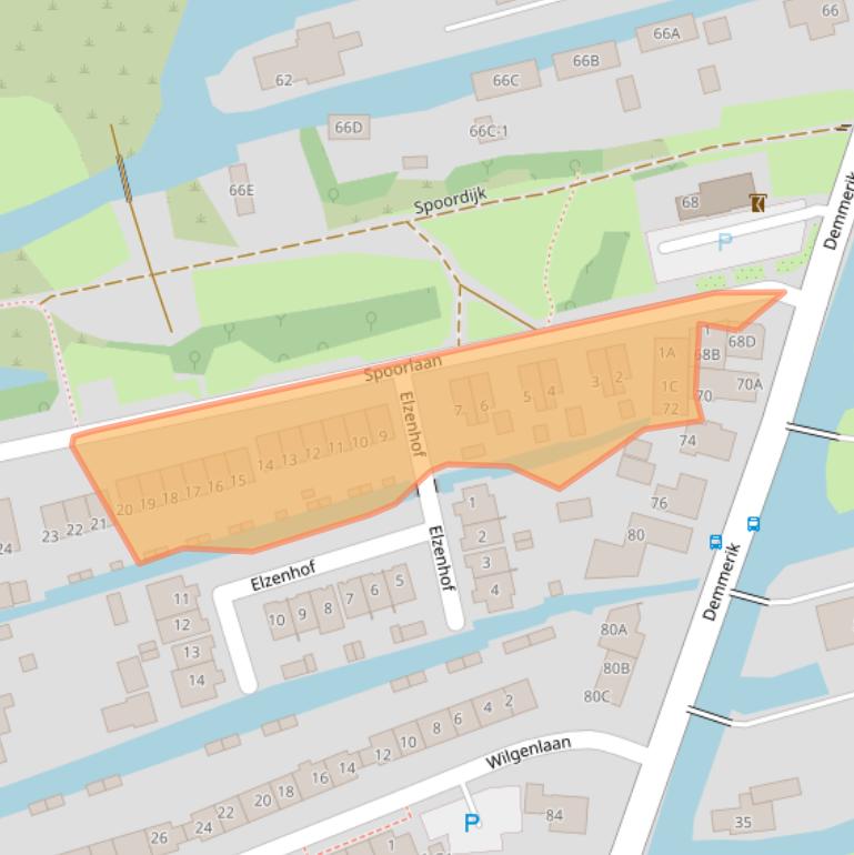 Kaart van postcodegebied 3645EJ.