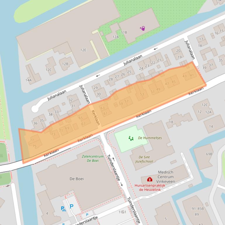 Kaart van postcodegebied 3645ET.