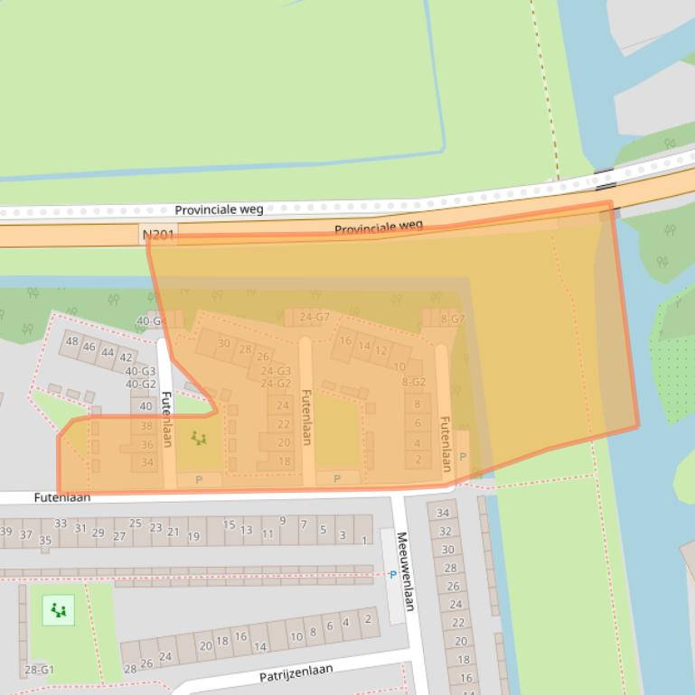 Kaart van postcodegebied 3645GD.