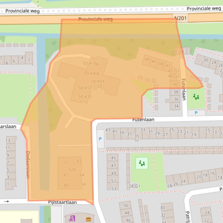 Kaart van postcodegebied 3645GE.