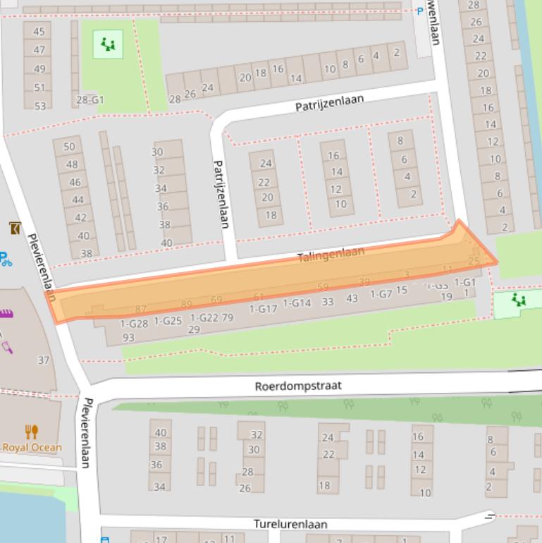 Kaart van postcodegebied 3645GJ.