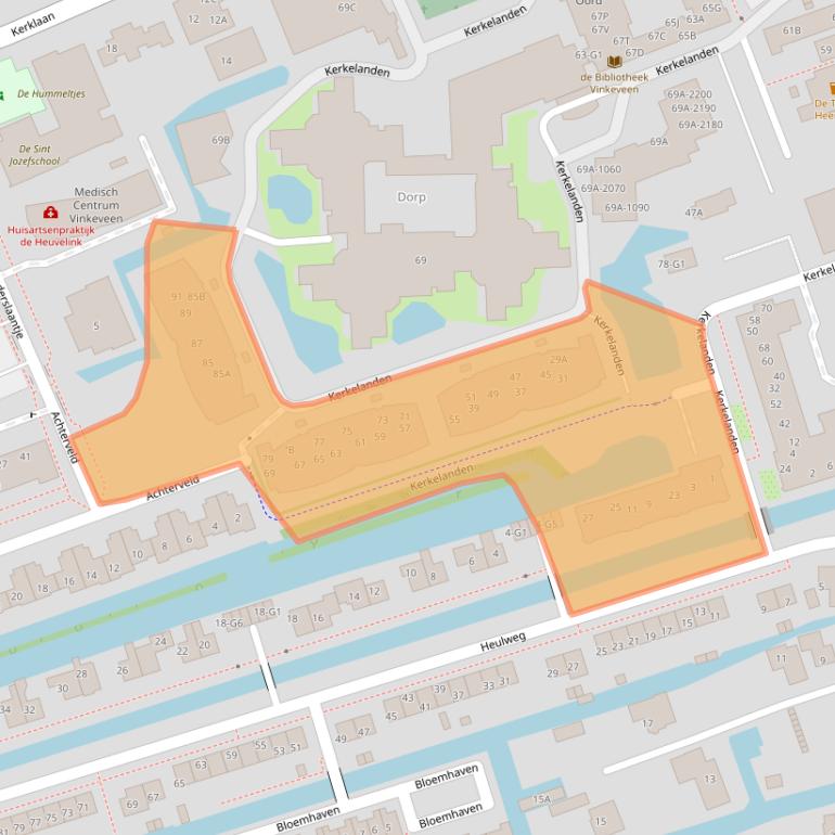 Kaart van postcodegebied 3645HH.