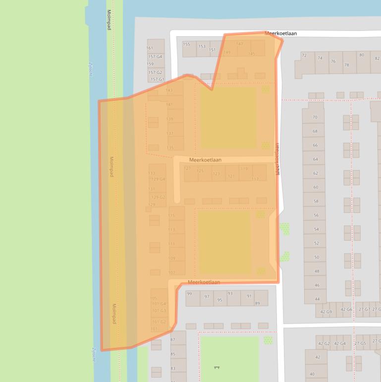 Kaart van postcodegebied 3645JL.