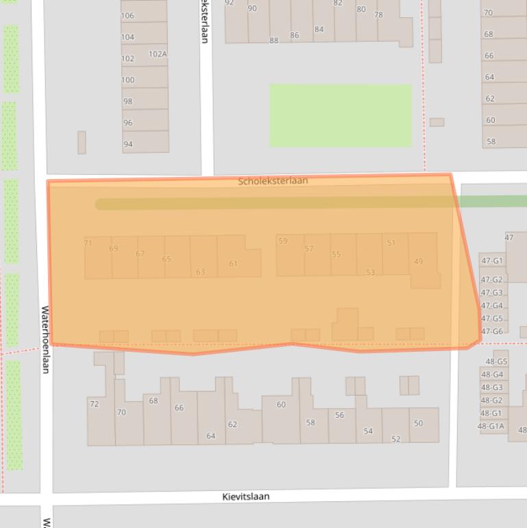 Kaart van postcodegebied 3645KB.