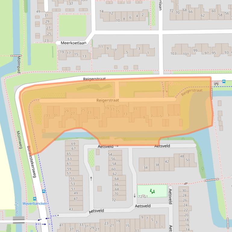 Kaart van postcodegebied 3645KW.