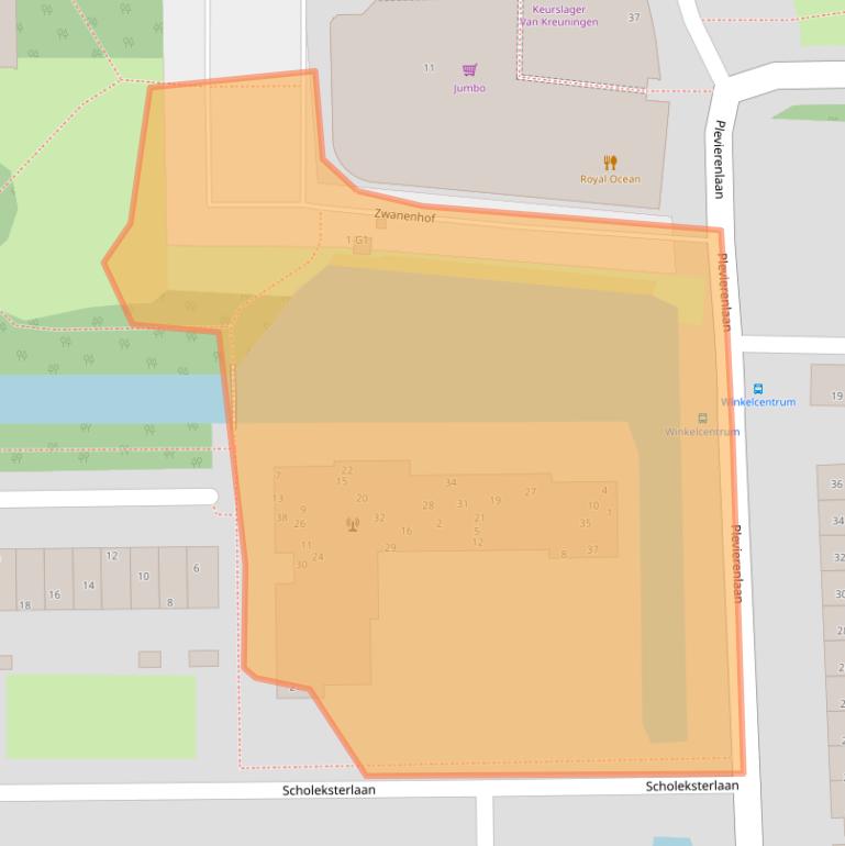Kaart van postcodegebied 3645KX.