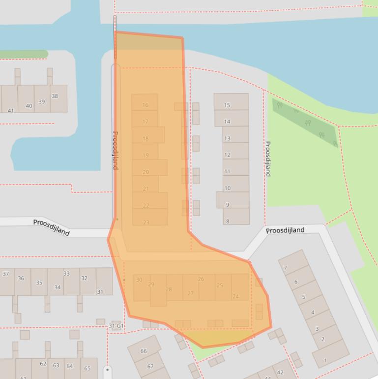 Kaart van postcodegebied 3645LB.