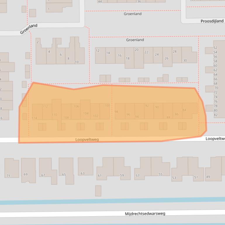 Kaart van postcodegebied 3645LJ.