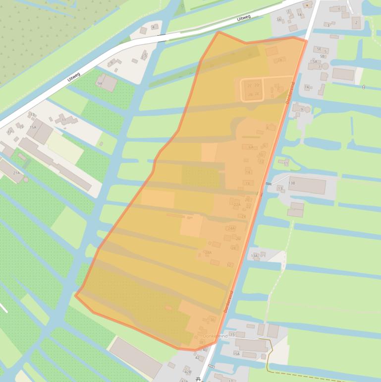 Kaart van postcodegebied 3645TD.