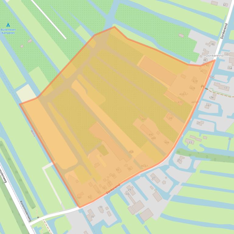 Kaart van postcodegebied 3645TE.