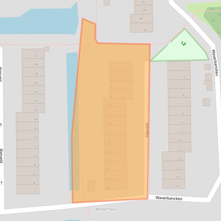 Kaart van postcodegebied 3645VV.