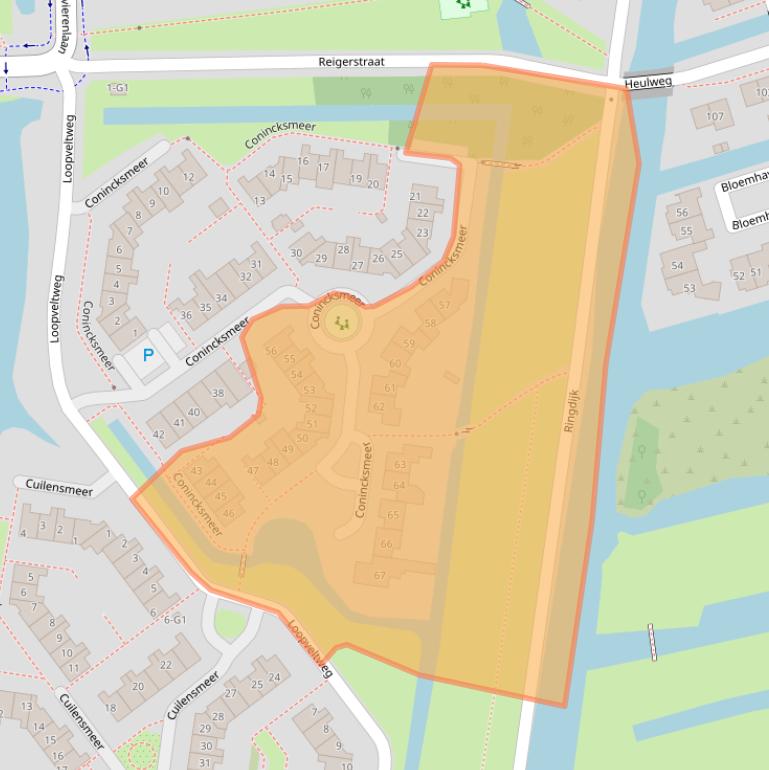 Kaart van postcodegebied 3645WJ.