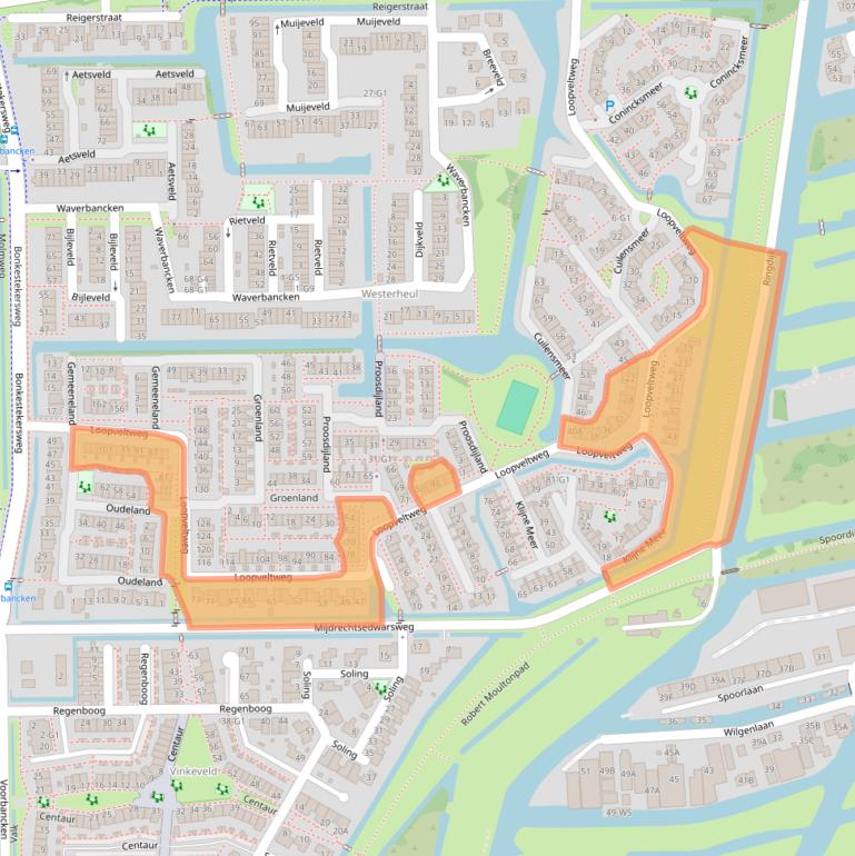 Kaart van postcodegebied 3645WK.