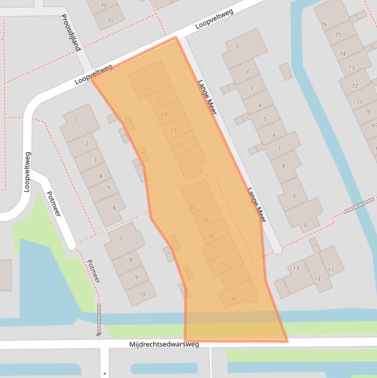 Kaart van postcodegebied 3645WV.