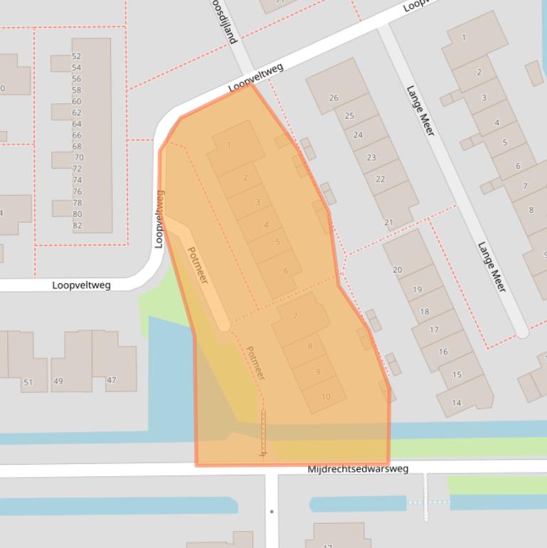 Kaart van postcodegebied 3645WX.