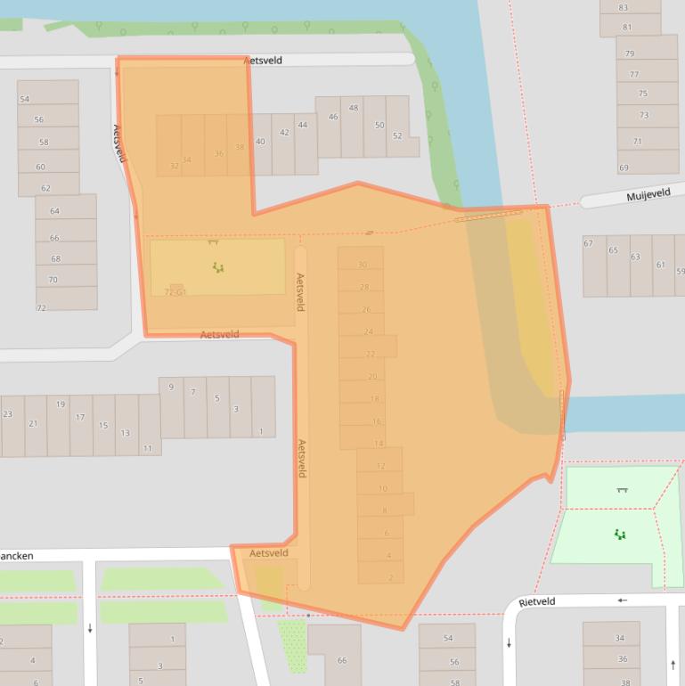 Kaart van postcodegebied 3645XP.