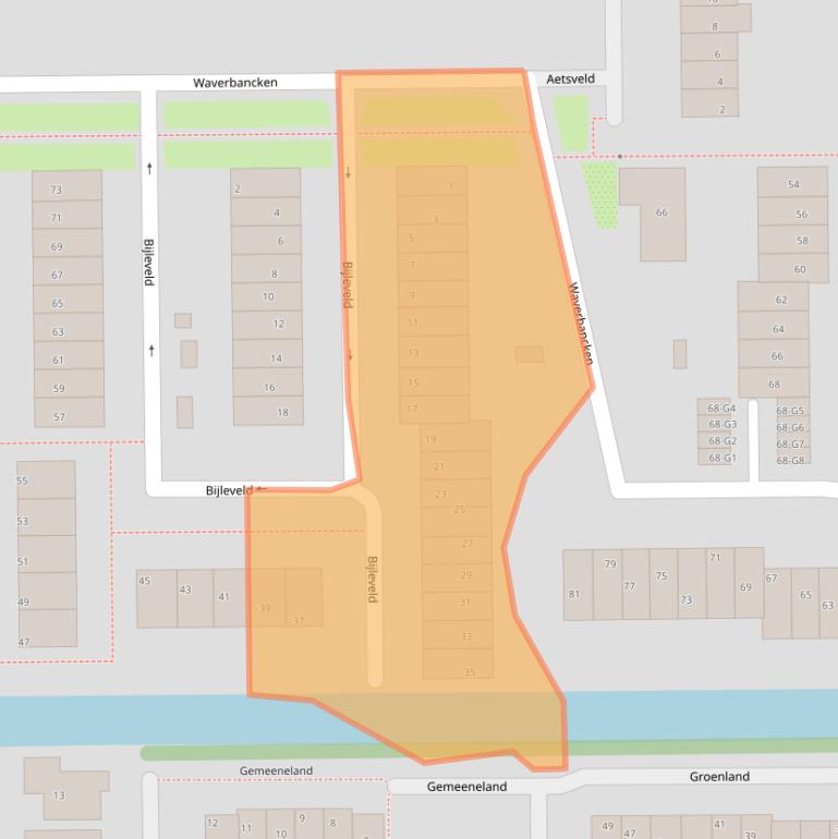 Kaart van postcodegebied 3645XS.