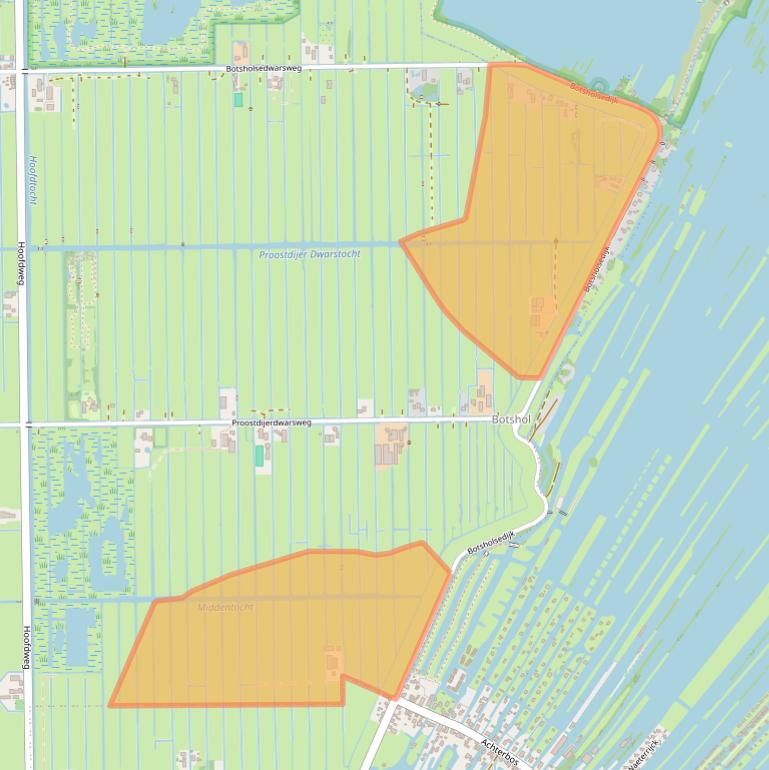 Kaart van postcodegebied 3646AA.