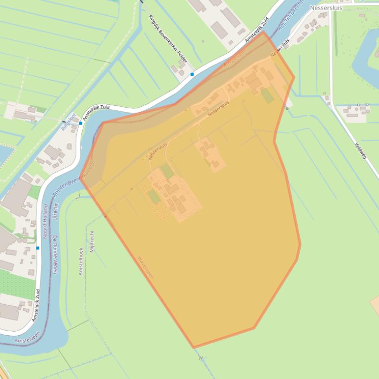 Kaart van postcodegebied 3646AD.