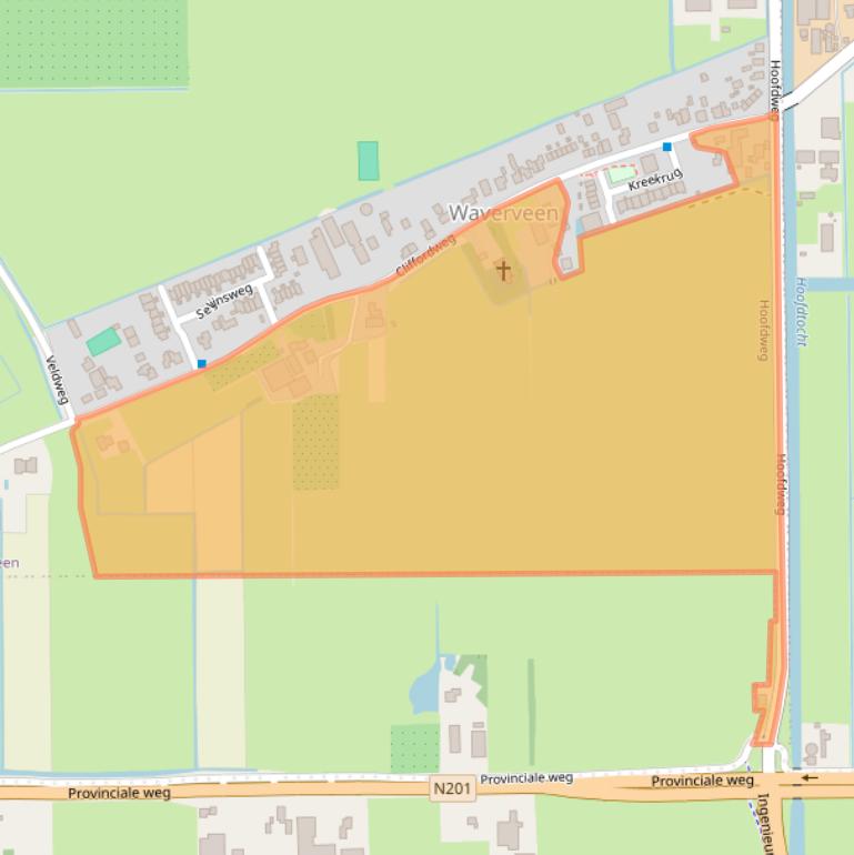 Kaart van postcodegebied 3646AE.