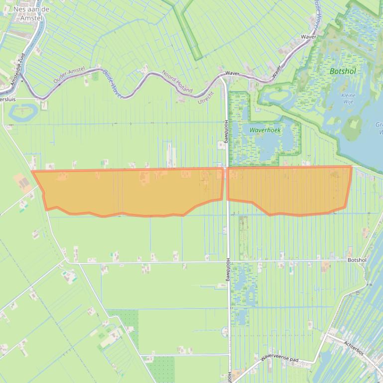 Kaart van postcodegebied 3646AJ.
