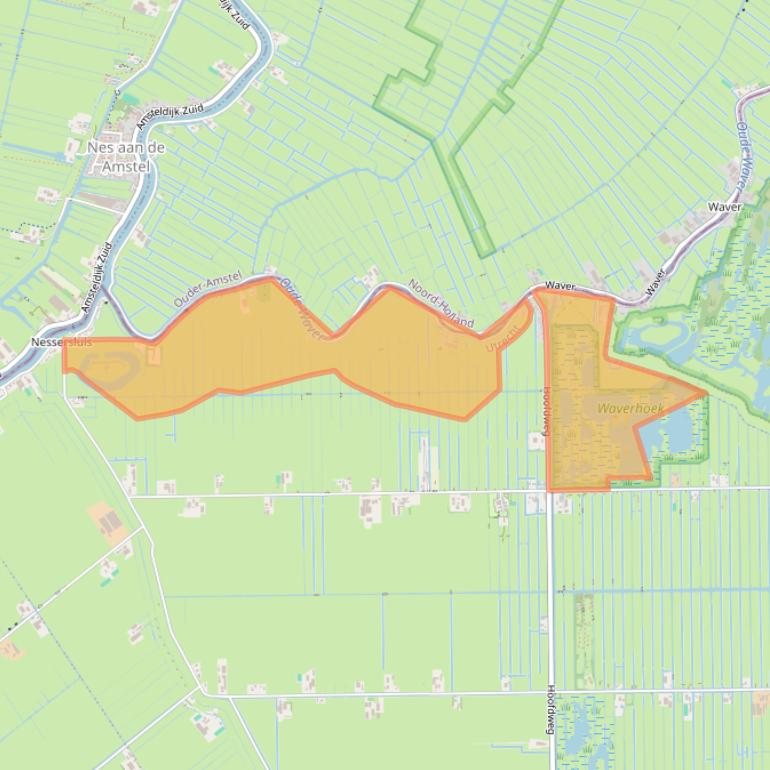 Kaart van postcodegebied 3646AS.