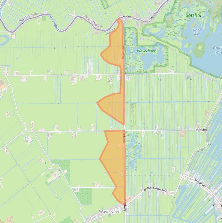 Kaart van postcodegebied 3646AX.