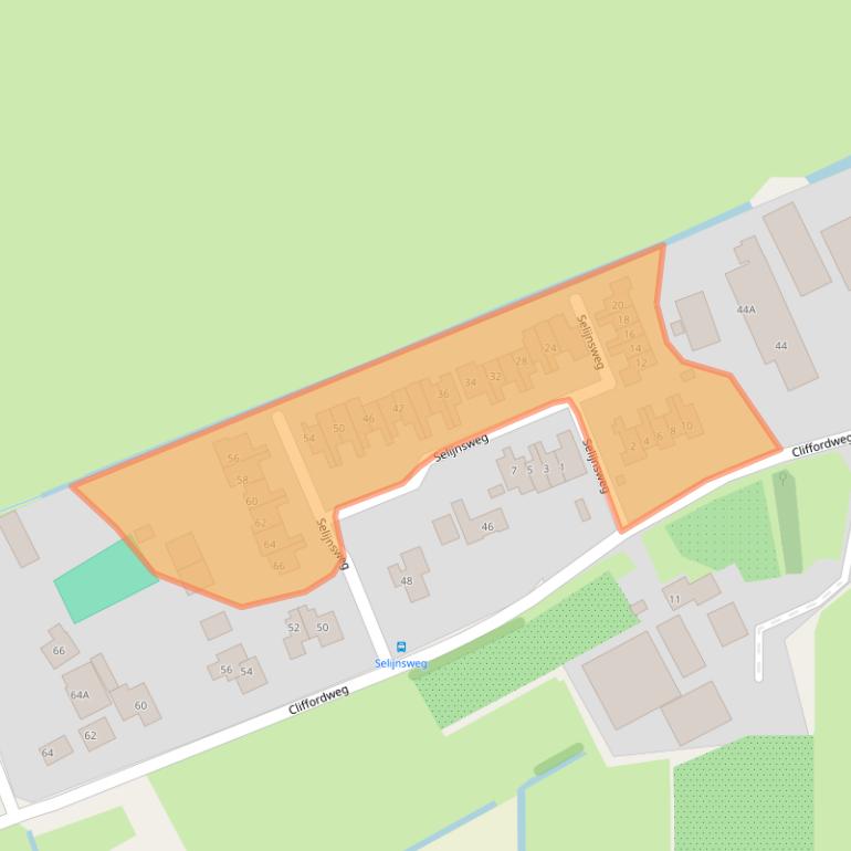 Kaart van postcodegebied 3646BB.