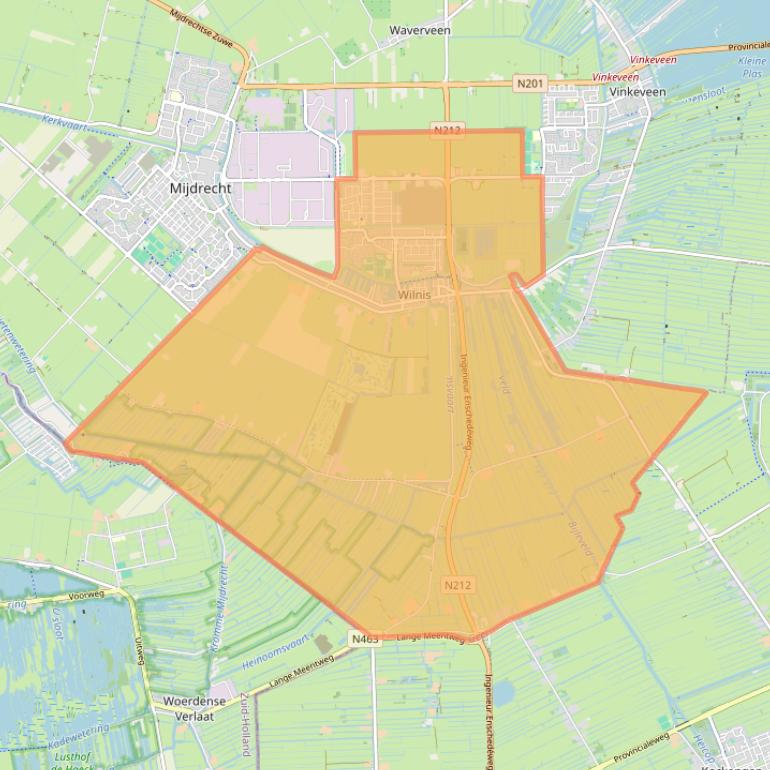 Kaart van postcodegebied 3648.