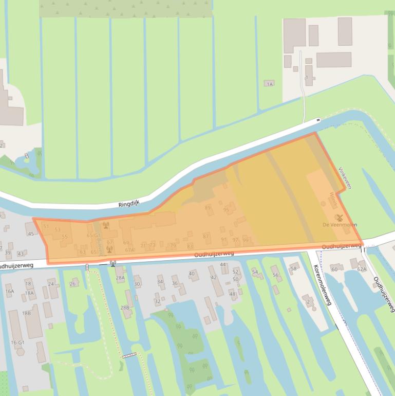 Kaart van postcodegebied 3648AB.