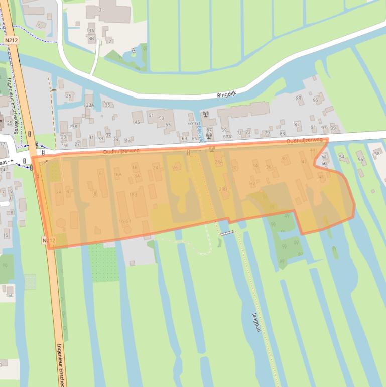 Kaart van postcodegebied 3648AC.