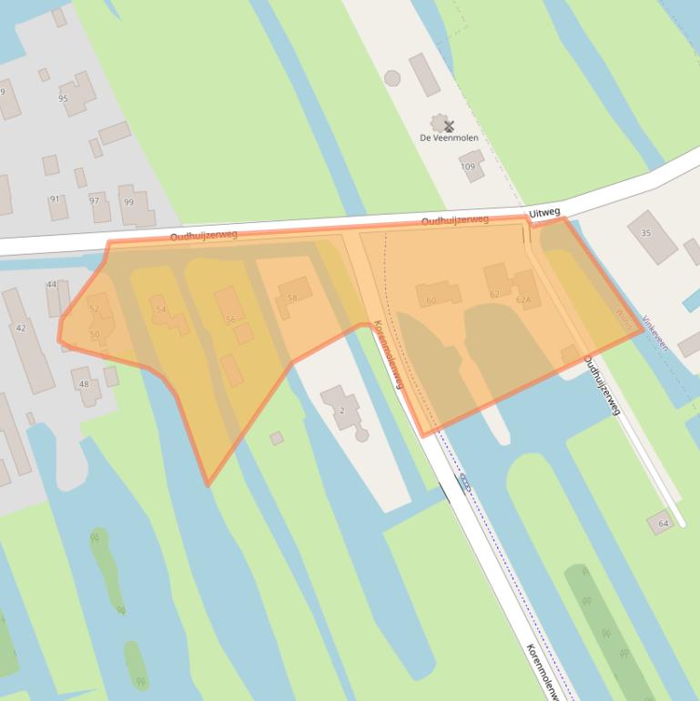 Kaart van postcodegebied 3648AD.