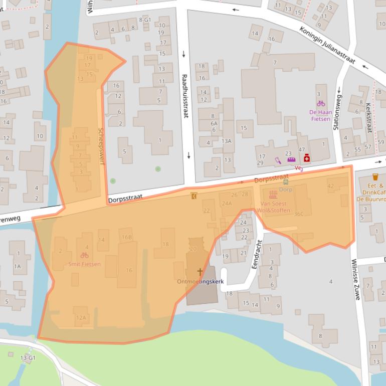 Kaart van postcodegebied 3648AH.