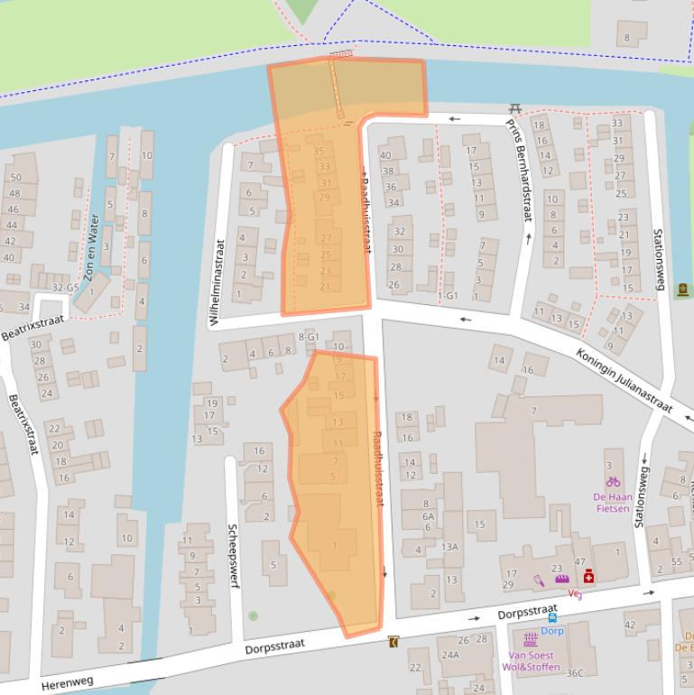 Kaart van postcodegebied 3648AR.