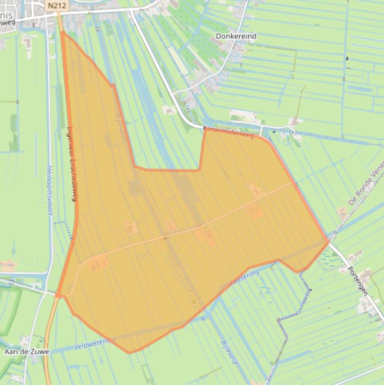 Kaart van postcodegebied 3648AV.