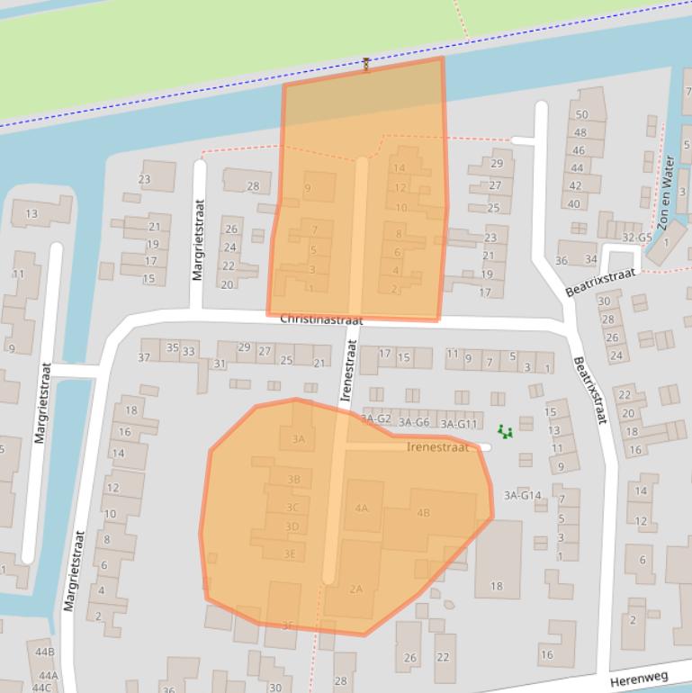 Kaart van postcodegebied 3648BB.