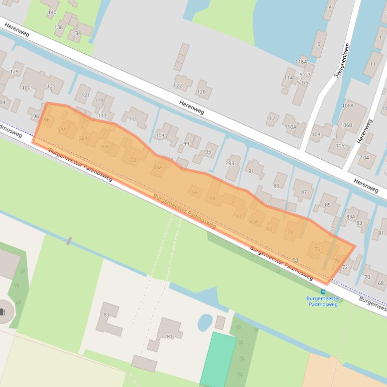 Kaart van postcodegebied 3648BJ.
