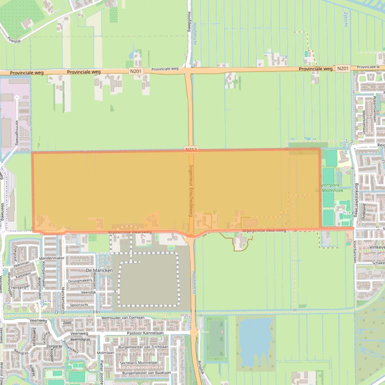 Kaart van postcodegebied 3648BS.