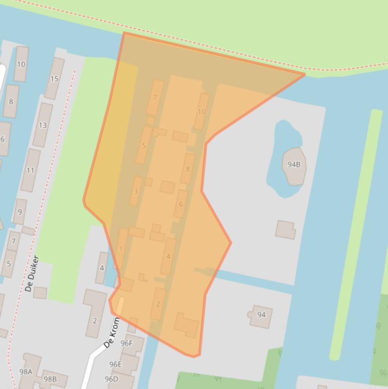 Kaart van postcodegebied 3648CT.