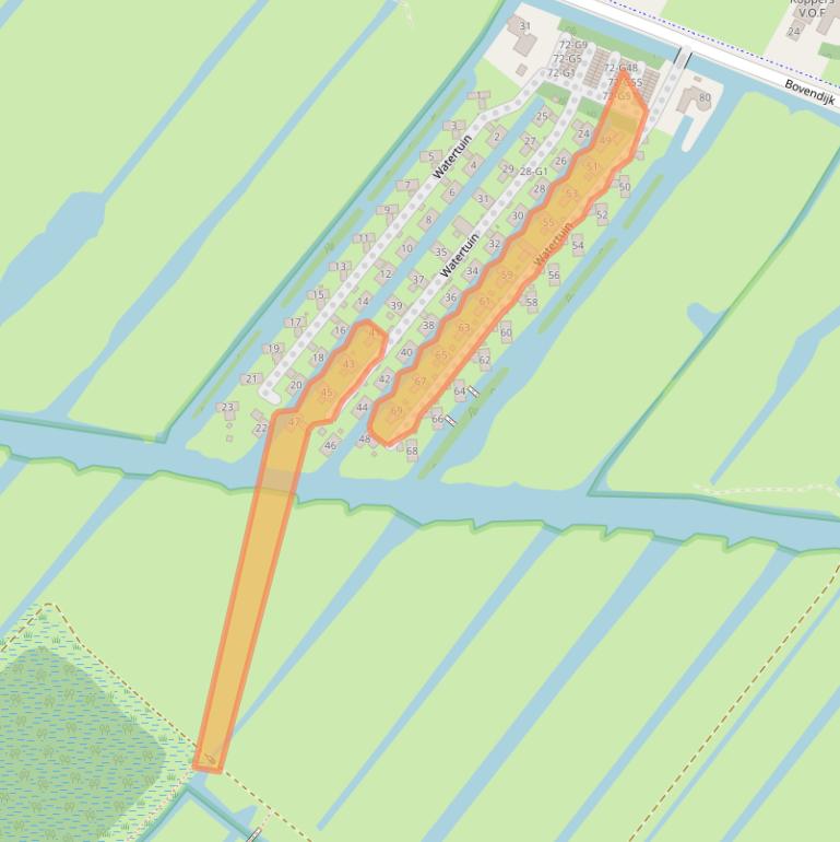 Kaart van postcodegebied 3648GB.