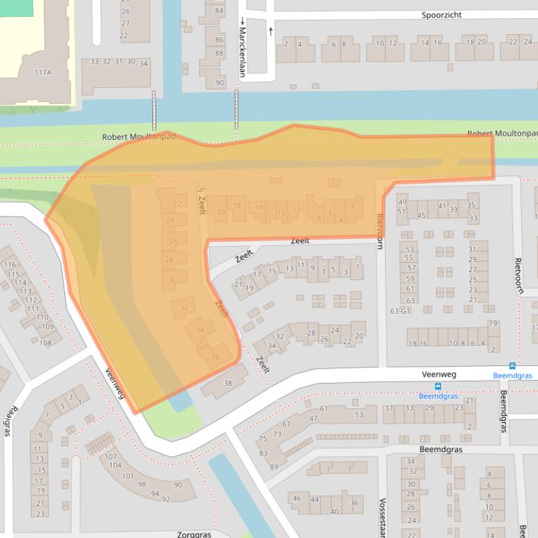 Kaart van postcodegebied 3648HL.