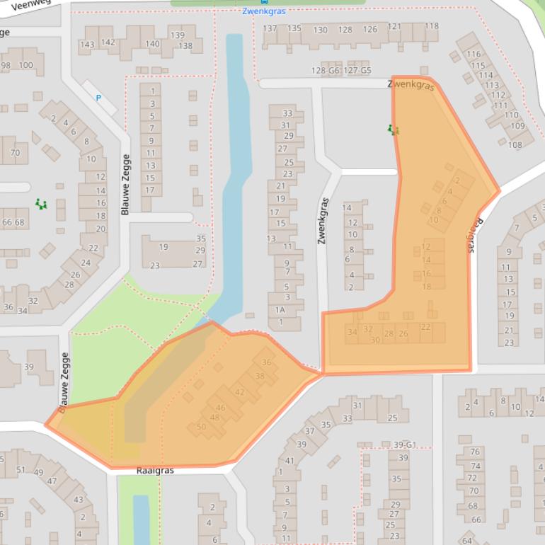 Kaart van postcodegebied 3648JB.