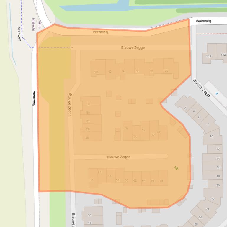 Kaart van postcodegebied 3648JM.