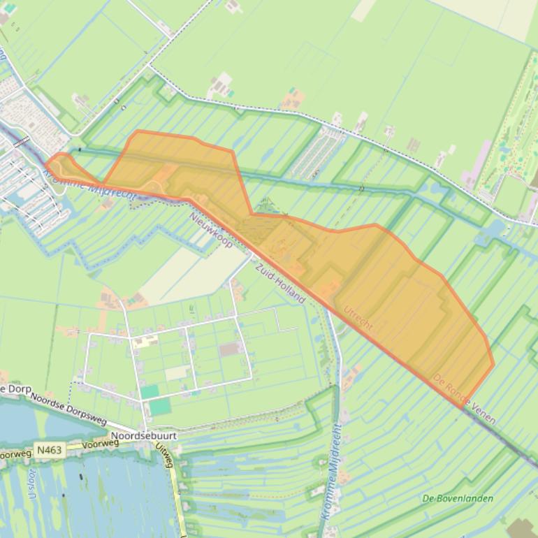 Kaart van postcodegebied 3648KA.