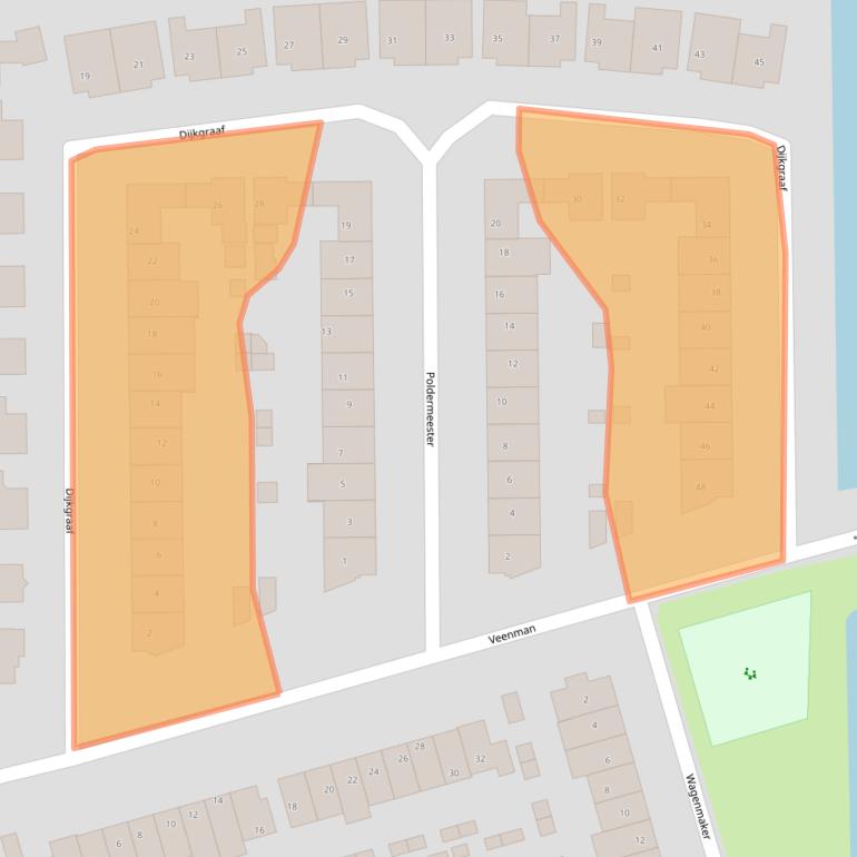 Kaart van postcodegebied 3648KC.