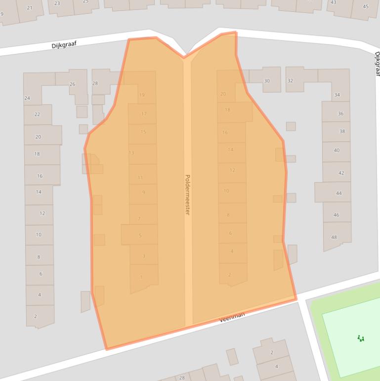 Kaart van postcodegebied 3648KD.