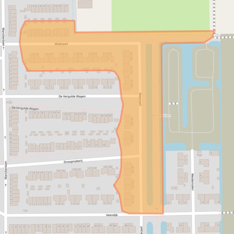 Kaart van postcodegebied 3648LH.