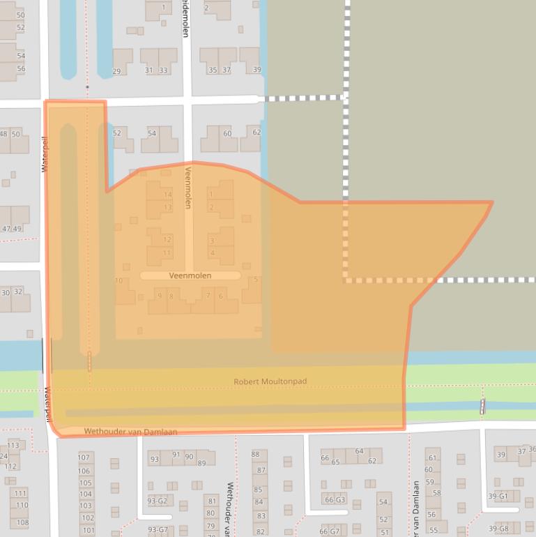 Kaart van postcodegebied 3648LR.